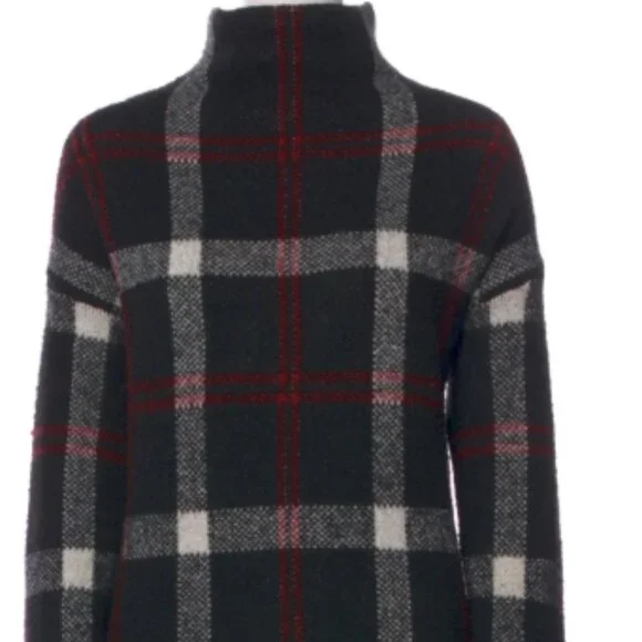BUNDLE 3 for $24  Christian Siriano Plaid Print Turtleneck Sweater MD - Picture 2 of 8